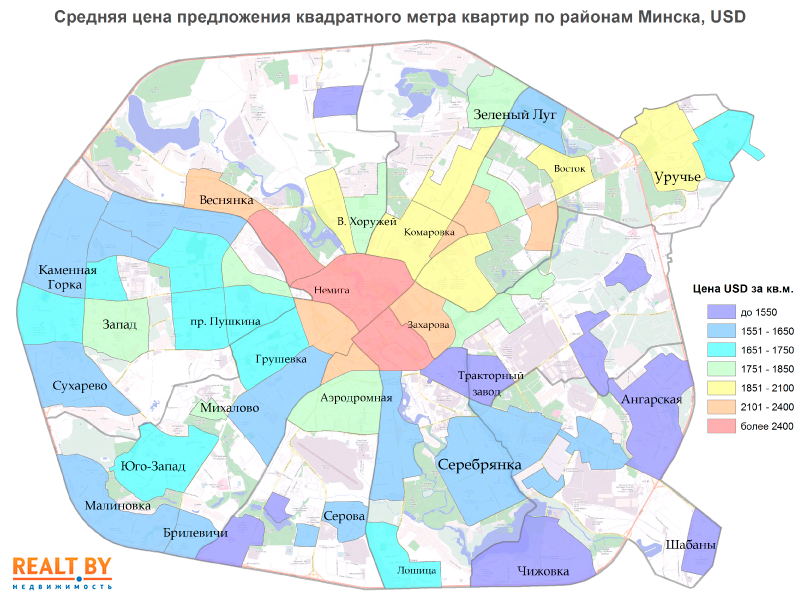 Мониторинг цен предложения квартир в Минске за 19-26 августа 2013 года