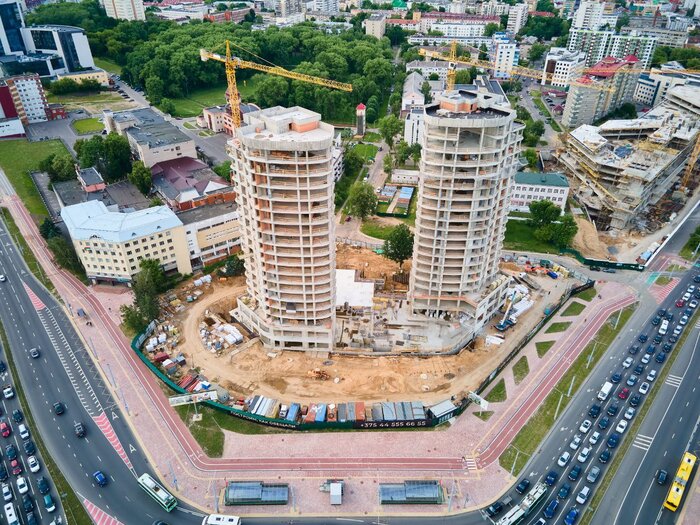 В строящихся домах-башнях на Немиге предложили квартиры по 200-250 «квадратов». Узнали их стоимость