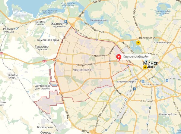 Карта Фрунзенского района