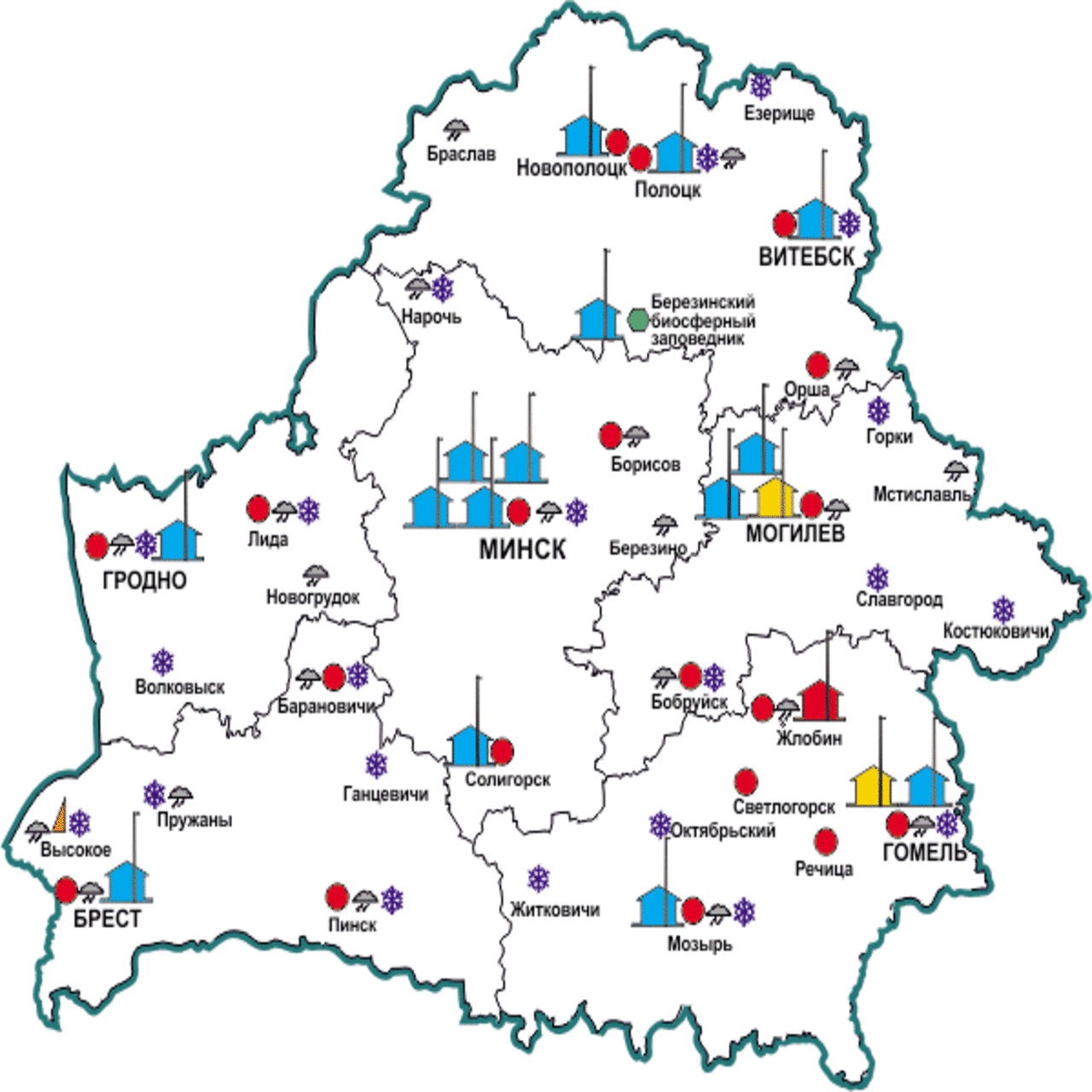 Карта осадков слоним