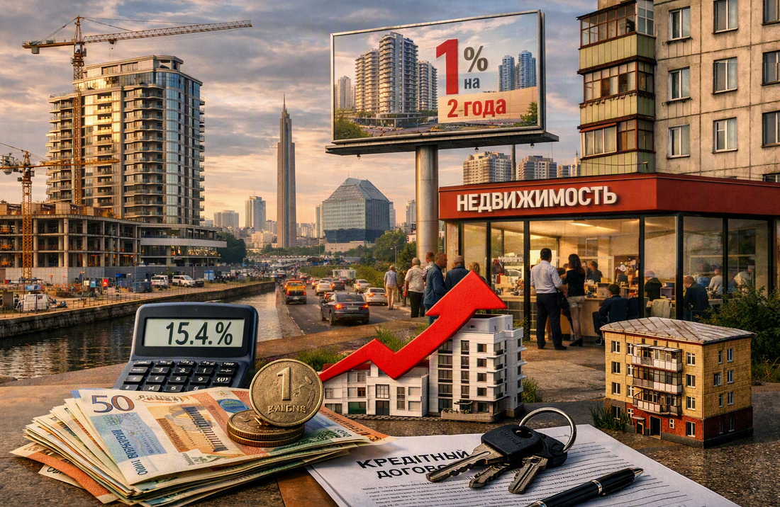 Кредит под 1% на новостройки