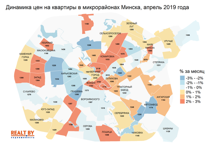 Апрель 2019: спрос на квартиры в Минске растёт третий месяц подряд
