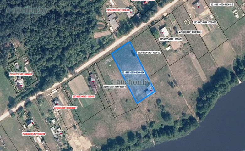 На аукцион выставили участок на берегу озера Скоброе с бревенчатым недостроем. Стартовая цена — 2 тысячи долларов